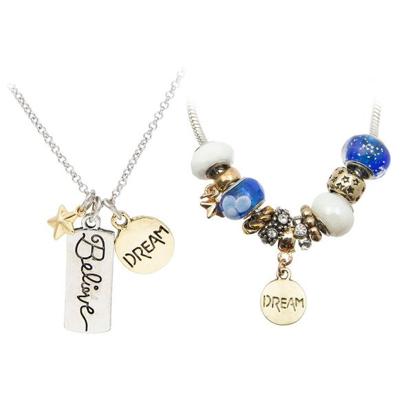 Glam & Glow "Dream & Believe" Charm Bracelet and Necklace Set - Picture 3 of 8